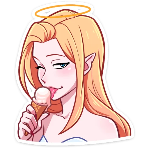 🍦 Стикер «Поставляется как стиль к набору -> [Дьявол и Дьяволица]» для Telegram