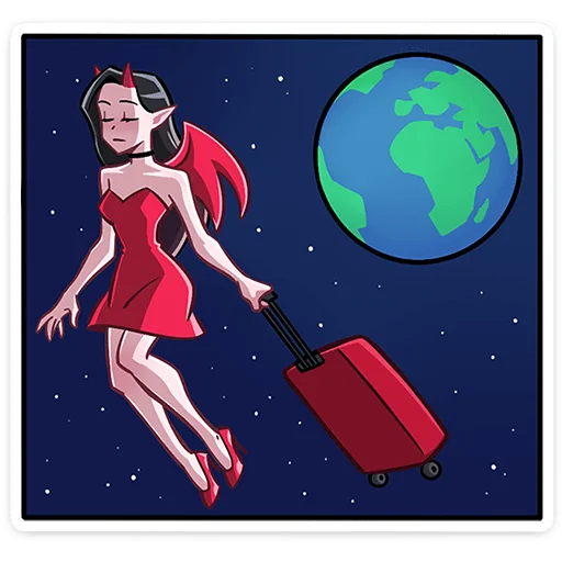 😈 Стикер «Дьяволица 2.0» для Telegram