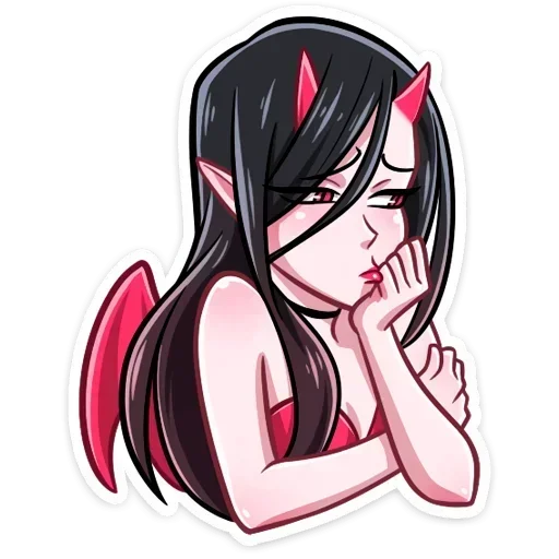😣 Стикер «Дьяволица без надписей» для Telegram
