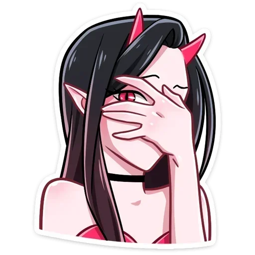 🙄 Стикер «Дьяволица без надписей» для Telegram