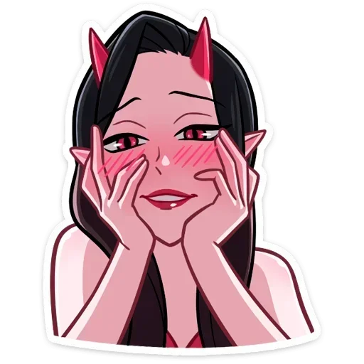 🥰 Стикер «Дьяволица без надписей» для Telegram