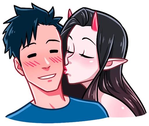 💋 Стикер «Дьяволица без надписей» для Telegram