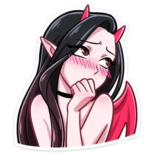 🤭 Стикер «Дьяволица без надписей» для Telegram