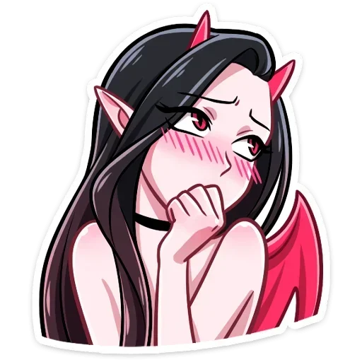 🤭 Стикер «Синяя Дьяволица Даниэла» для Telegram