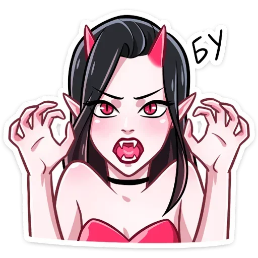 👻 Стикер «Синяя Дьяволица Даниэла» для Telegram