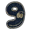 Стикер 36 Denim letters