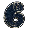 Стикер 33 Denim letters