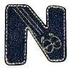Стикер 14 Denim letters