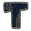 Стикер 20 Denim letters