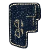 Стикер 6 Denim letters