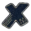 Стикер 24 Denim letters