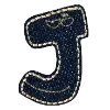 Стикер 10 Denim letters