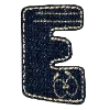 Стикер 5 Denim letters