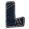 Стикер 12 Denim letters