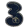 Стикер 30 Denim letters