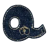 Стикер 17 Denim letters