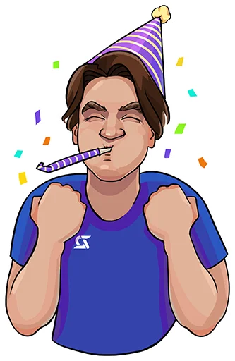 🥳 Стикер «Денис Гиряев» для Telegram