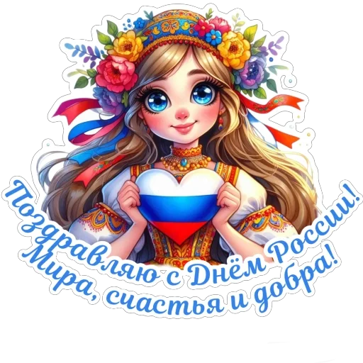 💓 Стикер «День России» для Telegram