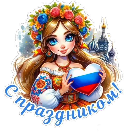 Стикерпак День России для Telegram