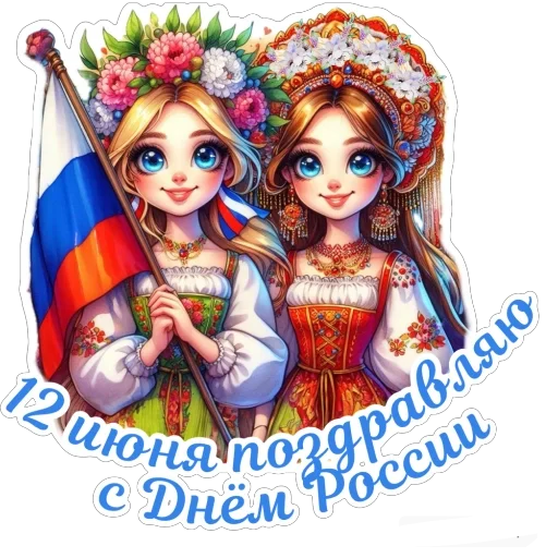 💞 Стикер «День России» для Telegram