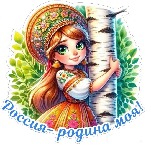 🌳 Стикер «День России» для Telegram