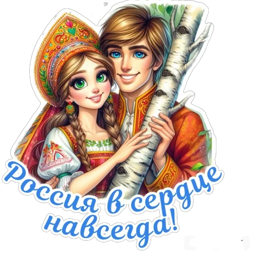 👫 Стикер «День России» для Telegram