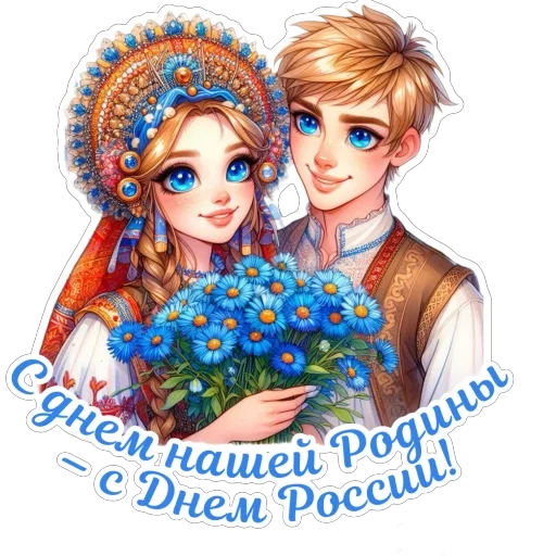 🥰 Стикер «День России» для Telegram