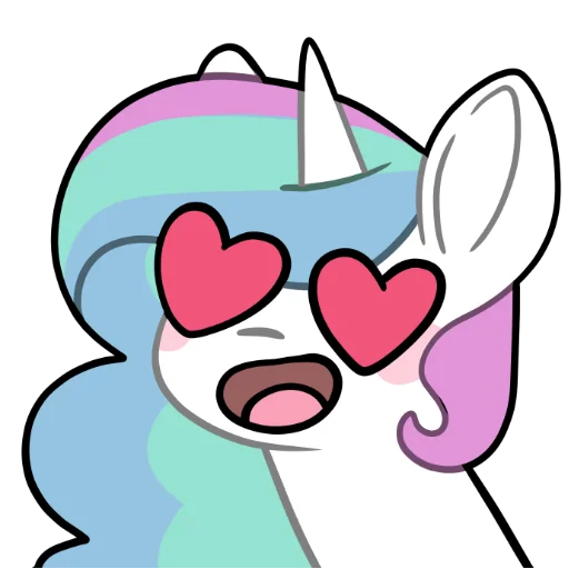 ❤️ Стикер «Derp Celestia» для Telegram