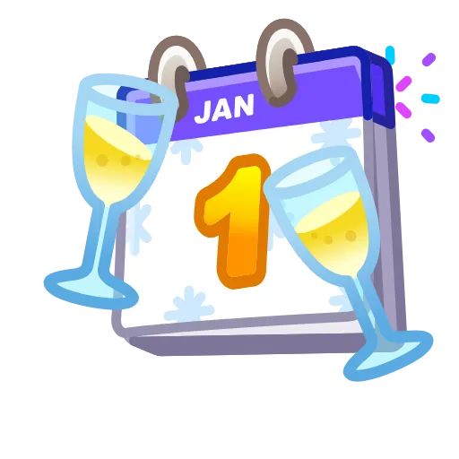Стикерпак Desk Calendar для Telegram
