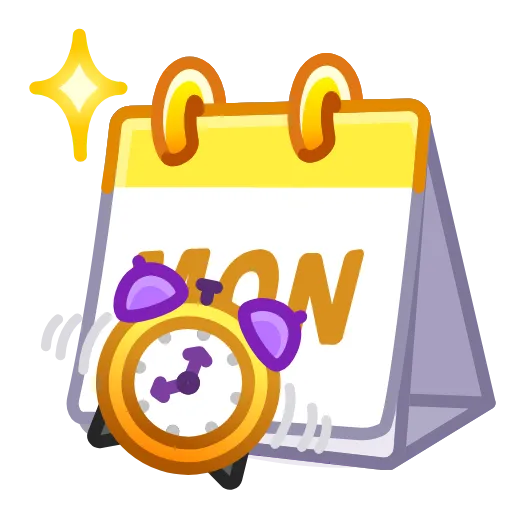 🗓 Эмодзи «Desk Calendar» для Telegram