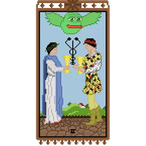 👩‍❤️‍💋‍👨 Стикер «Таро Pepes» для Telegram