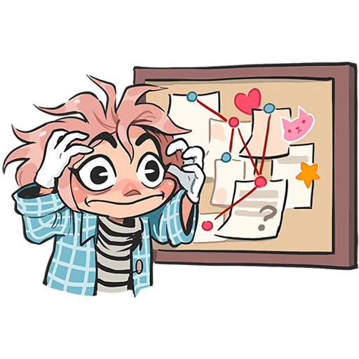 🤯 Стикер «Детектив Энни Без Текста» для Telegram