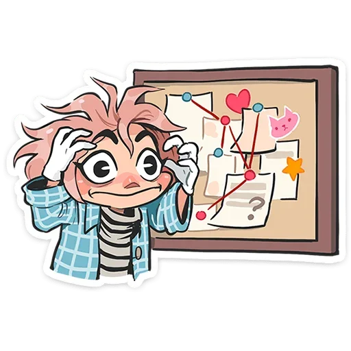 🤯 Стикер «Детектив Энни» для Telegram