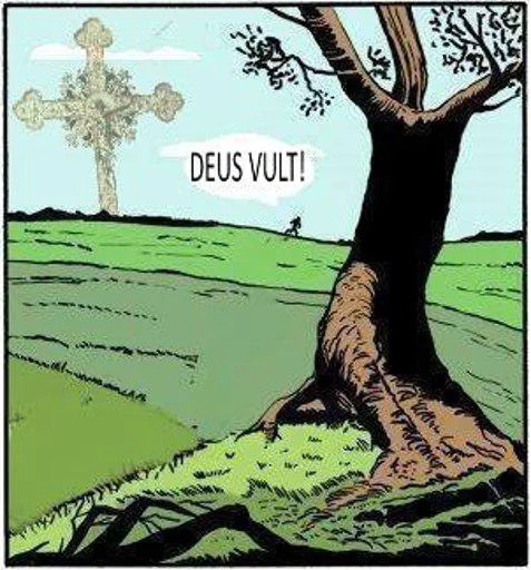 😇 Стикер «DEUS VULT» для Telegram