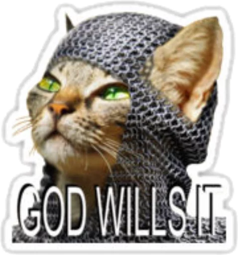 😼 Стикер «DEUS VULT» для Telegram