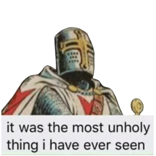 😧 Стикер «DEUS VULT» для Telegram