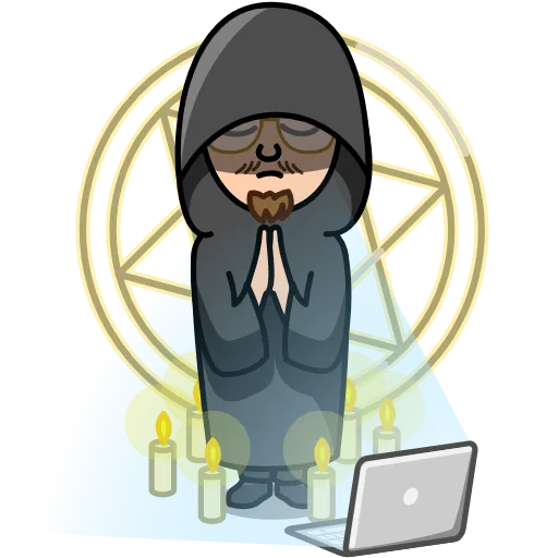 🙏 Стикер «Dev» для Telegram