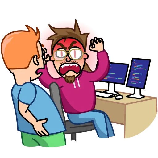 😡 Стикер «Dev» для Telegram