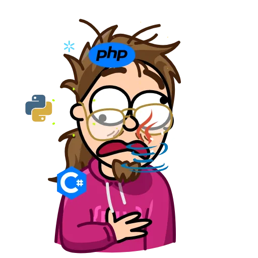 😨 Стикер «Dev» для Telegram