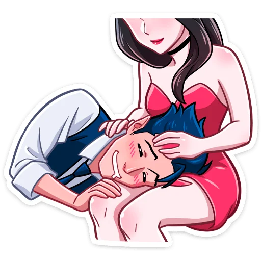 😴 Стикер «Дьявол и Дьяволица» для Telegram