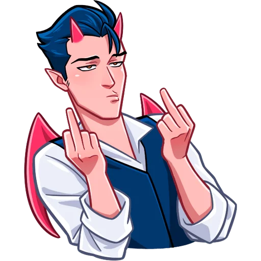 🖕 Стикер «Дьявол без надписей» для Telegram