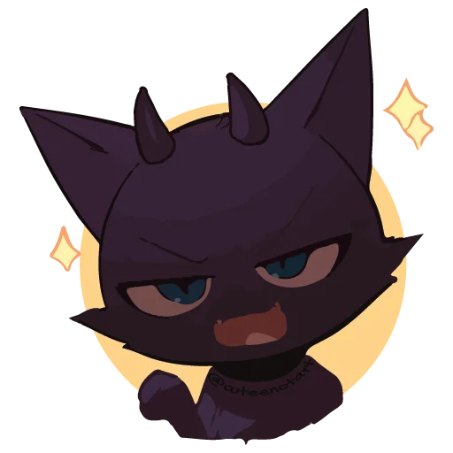 👹 Стикер «кот дьявола» для Telegram