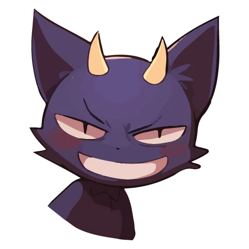 😈 Стикер «кот дьявола» для Telegram