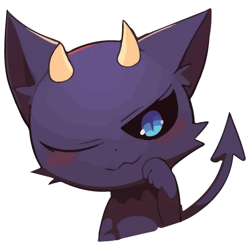 😈 Стикер «кот дьявола» для Telegram