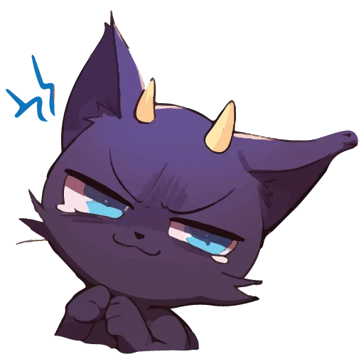 😈 Стикер «кот дьявола» для Telegram