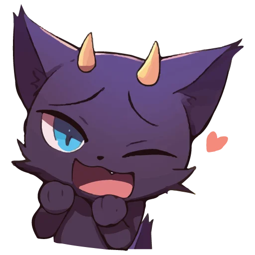 😘 Стикер «кот дьявола» для Telegram