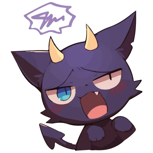 👿 Стикер «кот дьявола» для Telegram