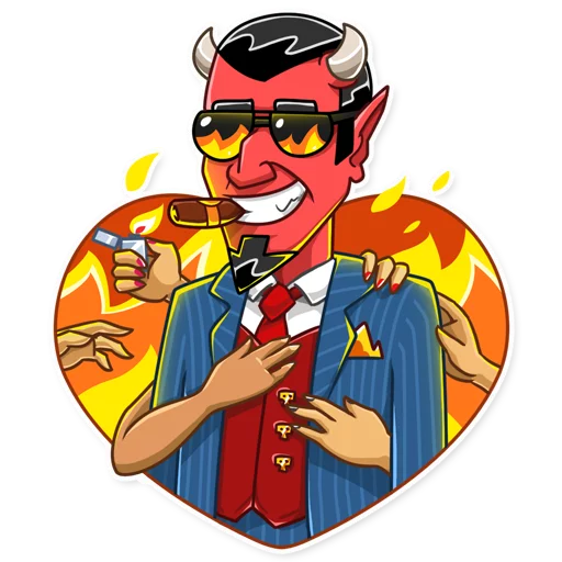 😎 Стикер «Devil In You» для Telegram