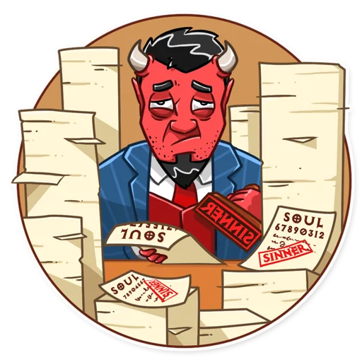 😞 Стикер «Devil In You» для Telegram