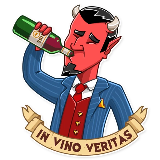 🍷 Стикер «Devil In You» для Telegram